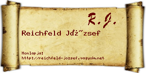 Reichfeld József névjegykártya